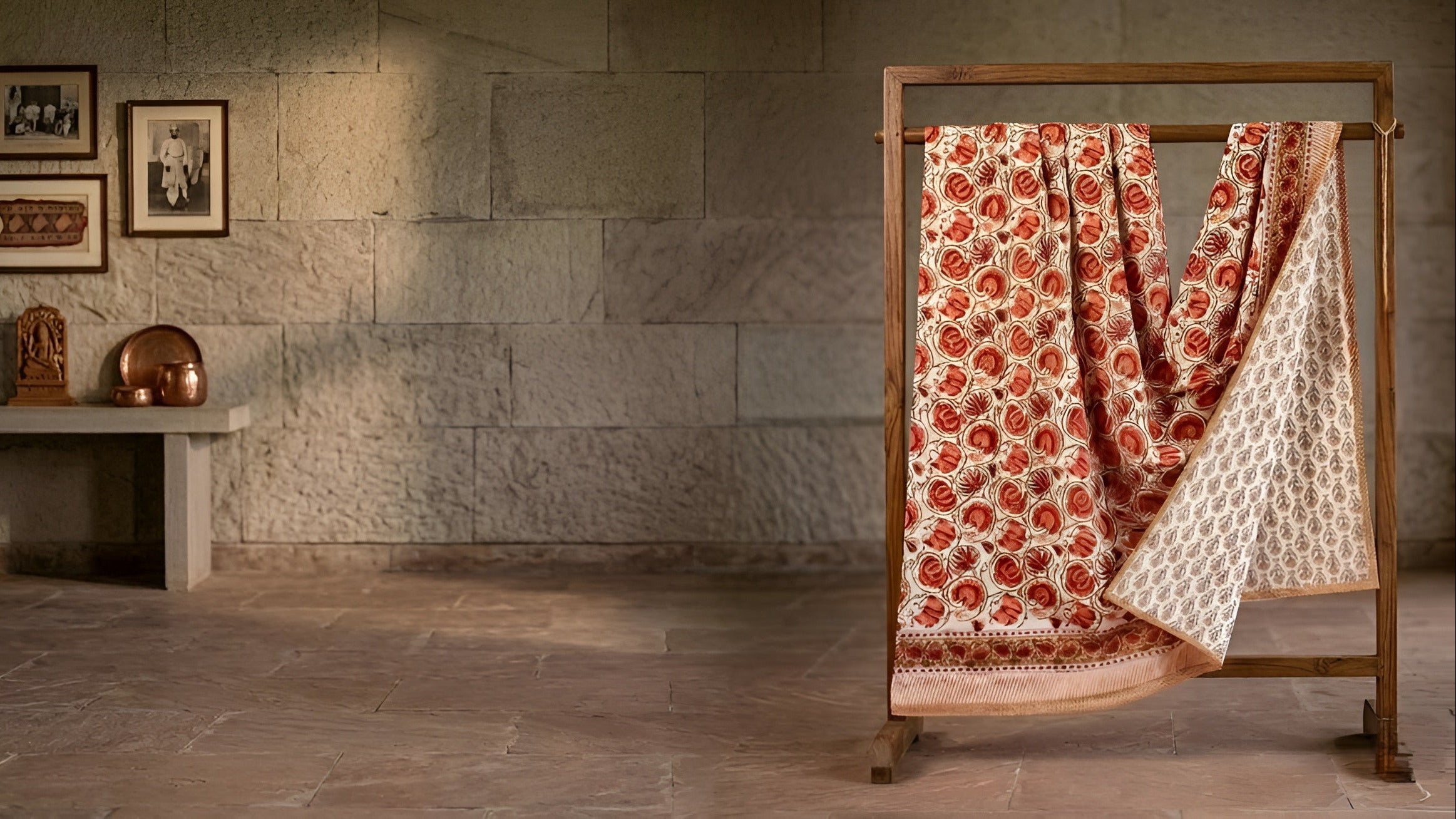 Givitex Jaipur Hand Block printed dohar made from premium south Indian cotton ourced from Coimbatore. Fast colours, Natural Dyes and non shrinkable cloth made from premium grade raw materials. 